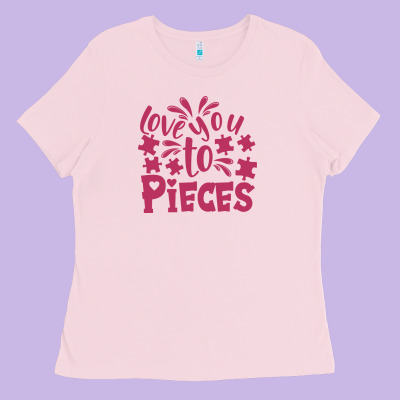Love You To Pieces Ladies Tee Designed By Cowhidedigitalart