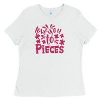 White love you to pieces Ladies Tee - CowhideDigitalArt