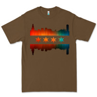 Cacao chicago flag skyline Premium Tee - artisFamous