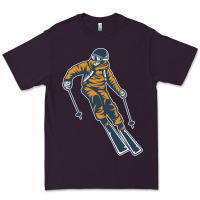 Plum born to ski Premium Tee - artisFamous