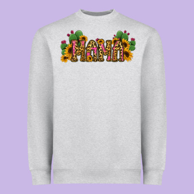 Cactus Leopard Sunflower Mama And Mini Set Heavyweight Sweatshirt Designed By Jasminsmagicworld