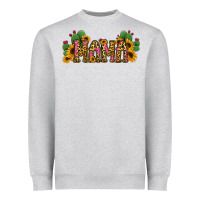 Heather Grey Cactus Leopard Sunflower Mama and Mini Set Heavyweight Sweatshirt - Jasminsmagicworld