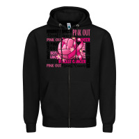 Black volleyball pink out breast cancer Zipper Hoodie - RanaPortraitStore