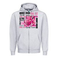Volleyball Pink Out Breast Cancer Zipper Hoodie | Teevron