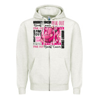 Oatmeal Heather volleyball pink out breast cancer Zipper Hoodie - RanaPortraitStore