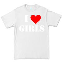 White i love girls Premium Tee - artisFamous