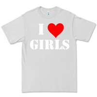 Dove Grey i love girls Premium Tee - artisFamous