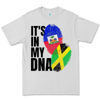 Dove Grey jamaican and haitian mix flag dna heritage Premium Tee - artisFamous
