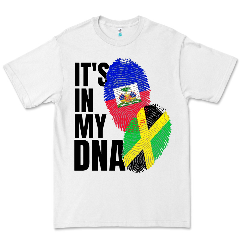 Jamaican And Haitian Mix Flag Dna Heritage Premium Tee by artisFamous | Teevron