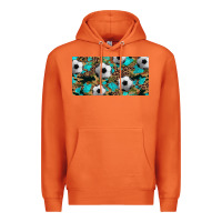 Carrot western leopard camouflage turquoise soccer licence plate template Premium Hoodie - Artiststas