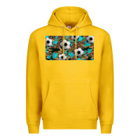 Lemon western leopard camouflage turquoise soccer licence plate template Premium Hoodie - Artiststas