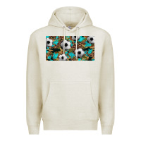 Oatmeal Heather western leopard camouflage turquoise soccer licence plate template Premium Hoodie - Artiststas
