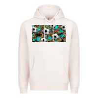 Pale Pink western leopard camouflage turquoise soccer licence plate template Premium Hoodie - Artiststas