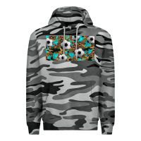 Slate Camo western leopard camouflage turquoise soccer licence plate template Premium Hoodie - Artiststas