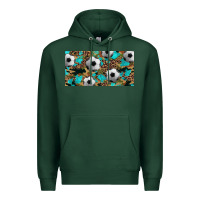 Sports Green western leopard camouflage turquoise soccer licence plate template Premium Hoodie - Artiststas