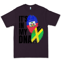 Plum jamaican and haitian mix flag dna heritage Premium Tee - artisFamous