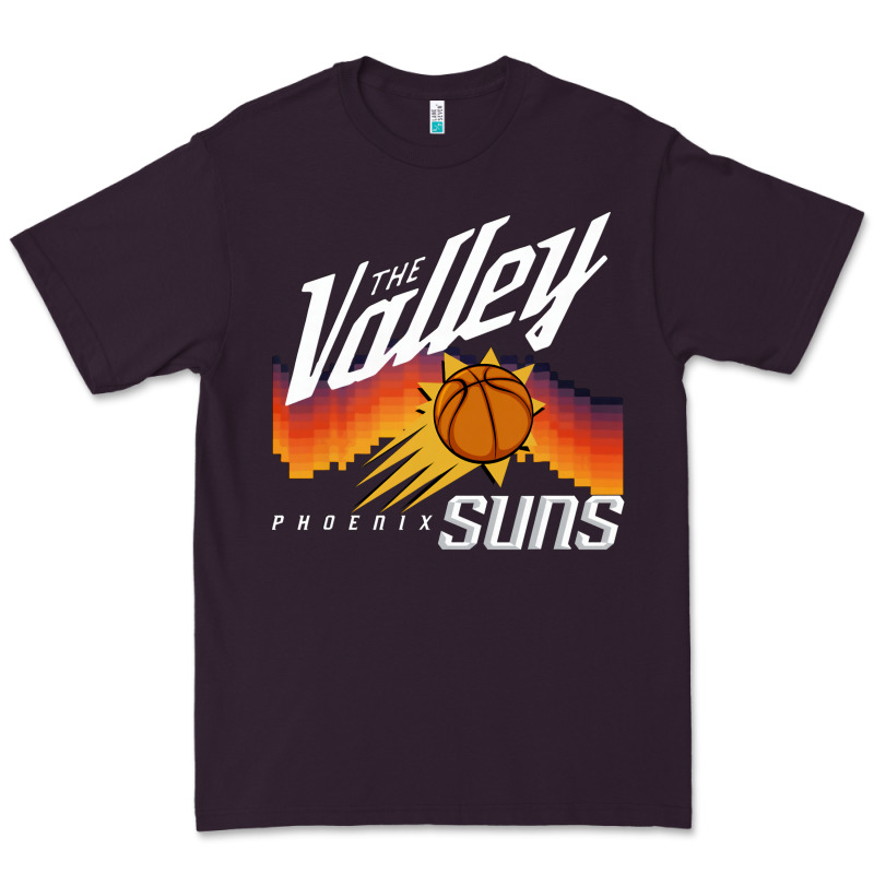 The Valley Oop Phoenix Basketball Retro Sunset Basketball T Shirt Premium Tee by artisFamous | Teevron