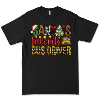 Black Santa's Favorite Bus Driver Premium Tee - BundleAndBundleShop