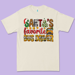 Santa's Favorite Bus Driver Premium Tee Designed By Bundleandbundleshop