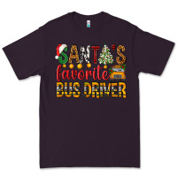 Plum Santa's Favorite Bus Driver Premium Tee - BundleAndBundleShop