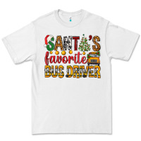 White Santa's Favorite Bus Driver Premium Tee - BundleAndBundleShop