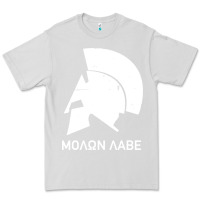 Dove Grey spartan helmet Premium Tee - artisFamous