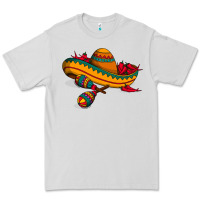 Dove Grey maracas sombrero mexican Premium Tee - artisFamous