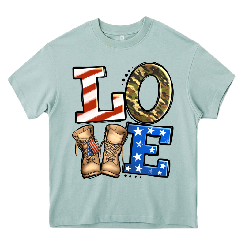 4th Of July Army Love Heavy Core Tee by Jasminsmagicworld | Teevron