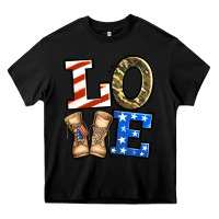Black 4th of July Army Love Heavy Core Tee - Jasminsmagicworld