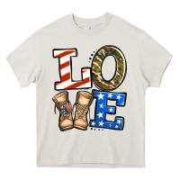 Cream 4th of July Army Love Heavy Core Tee - Jasminsmagicworld