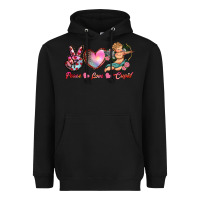 Black peace love cupid Heavyweight Hoodie - RanaPortraitStore