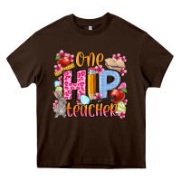 Chocolate Brown Easter Day One hip Teacher Heavy Core Tee - OliviaCreatesArt