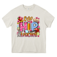 Cream Easter Day One hip Teacher Heavy Core Tee - OliviaCreatesArt