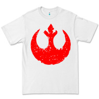 White distressed rebel alliance symbol Premium Tee - artisFamous