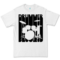 White vintage retro drummer Premium Tee - artisFamous