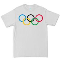 Dove Grey Olympic Rings Premium Tee - artisFamous