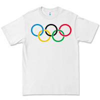 White Olympic Rings Premium Tee - artisFamous