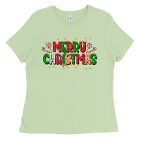 Festive Merry Christmas Greeting Ladies Tee | Teevron