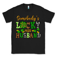 Black St. Patrick's Somebody's lucky as husband Classic Tee - OliviaCreatesArt