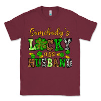 Burgundy St. Patrick's Somebody's lucky as husband Classic Tee - OliviaCreatesArt