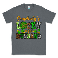 Charcoal Heather St. Patrick's Somebody's lucky as husband Classic Tee - OliviaCreatesArt
