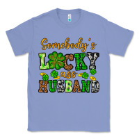 Colony Blue St. Patrick's Somebody's lucky as husband Classic Tee - OliviaCreatesArt