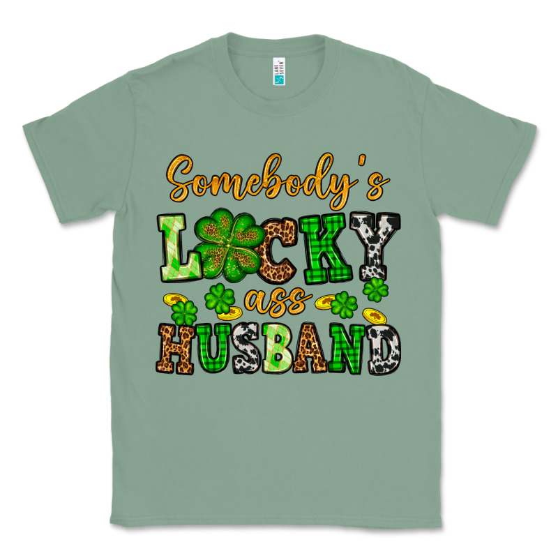 St. Patrick's Somebody's Lucky As Husband Classic Tee by OliviaCreatesArt | Teevron
