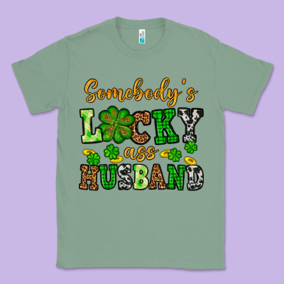 St. Patrick's Somebody's Lucky As Husband Classic Tee Designed By Oliviacreatesart