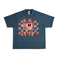 Midnight Navy Be My Valentines Urban Heavy Tee - CowhideDigitalArt