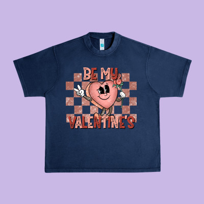 Be My Valentines Urban Heavy Tee Designed By Cowhidedigitalart