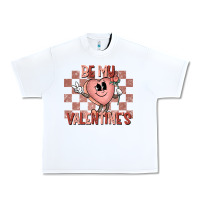 White Be My Valentines Urban Heavy Tee - CowhideDigitalArt