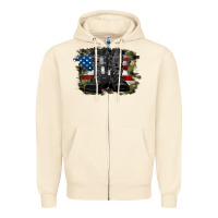 Sandshell american flag with army boots Zipper Hoodie - RanaPortraitStore