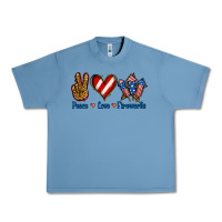 Pebble Blue Peace Love Fireworks Urban Heavy Tee - Jasminsmagicworld