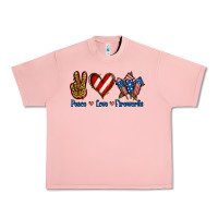 Salmon Peace Love Fireworks Urban Heavy Tee - Jasminsmagicworld